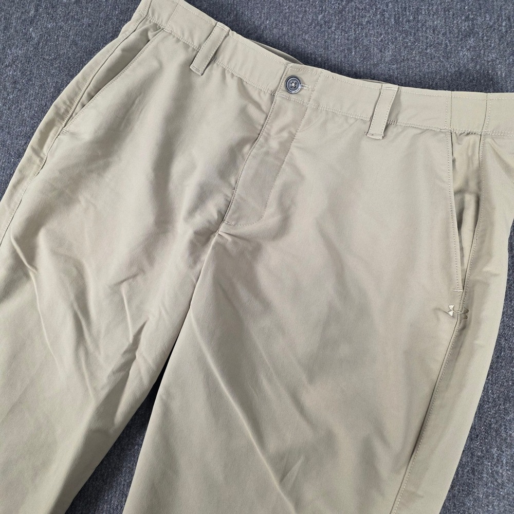 Under Armour Match Play Golf‎ Pants Mens 38x32 Tan Khaki Loose Fit Stretchy